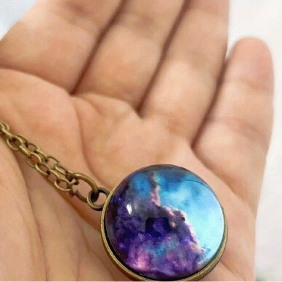 Galaxy Cosmic Double-sided Men's Pendant Necklace, set of 8 - Picture 13 of 13